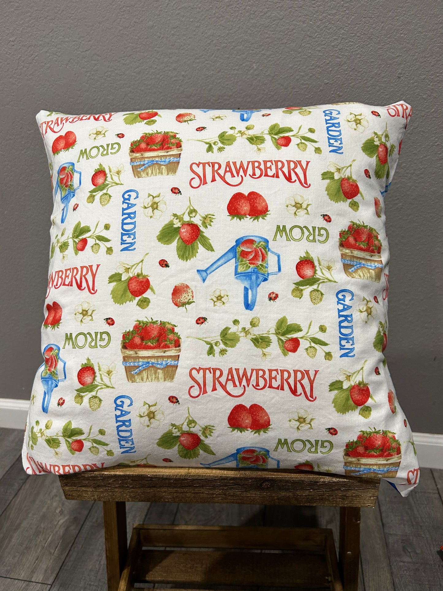 Strawberry Garden Decor Pillow