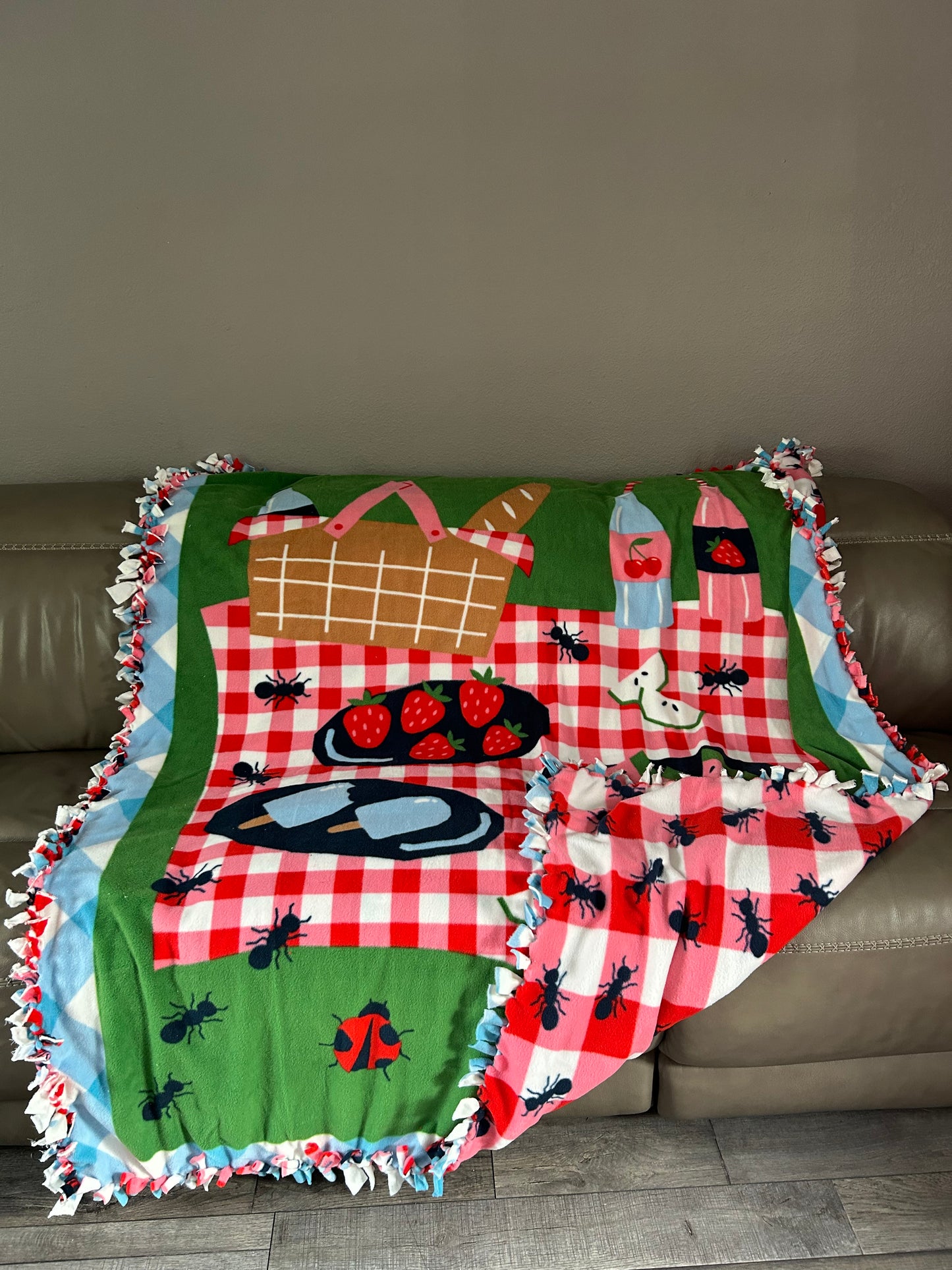 Picnic Perfect Double Sided Fleece Blanket