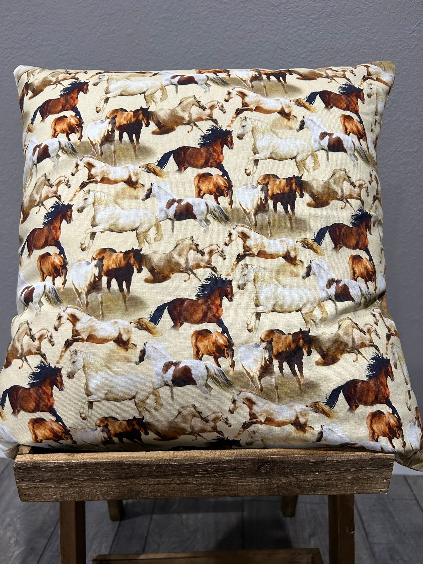 Horses Decor Pillow