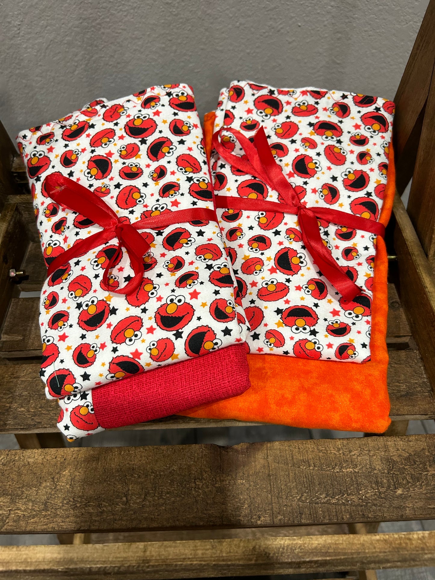 Elmo Burp Cloths