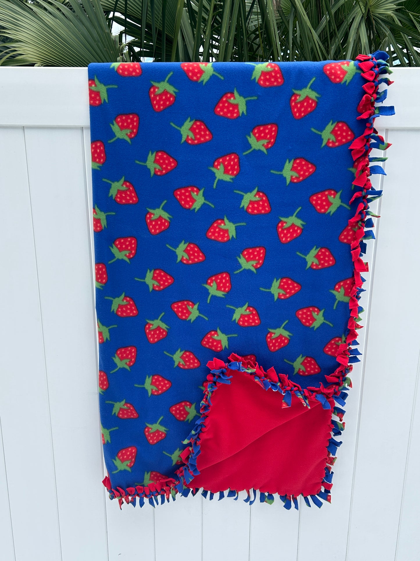 Strawberry Double Sided Fleece Blanket