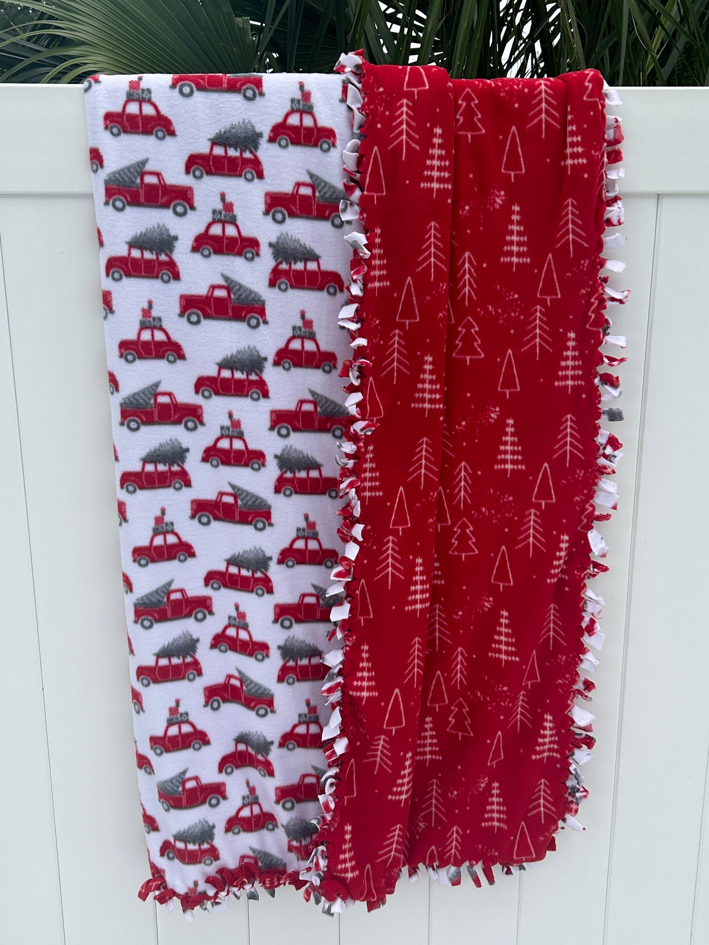 White Christmas Double Sided Fleece Blanket