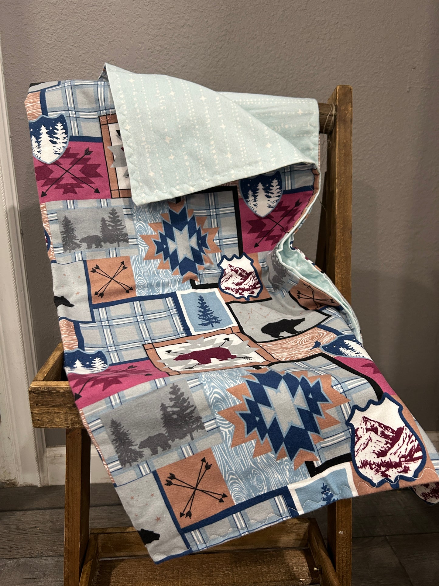 Mountain Bears Flannel Blanket