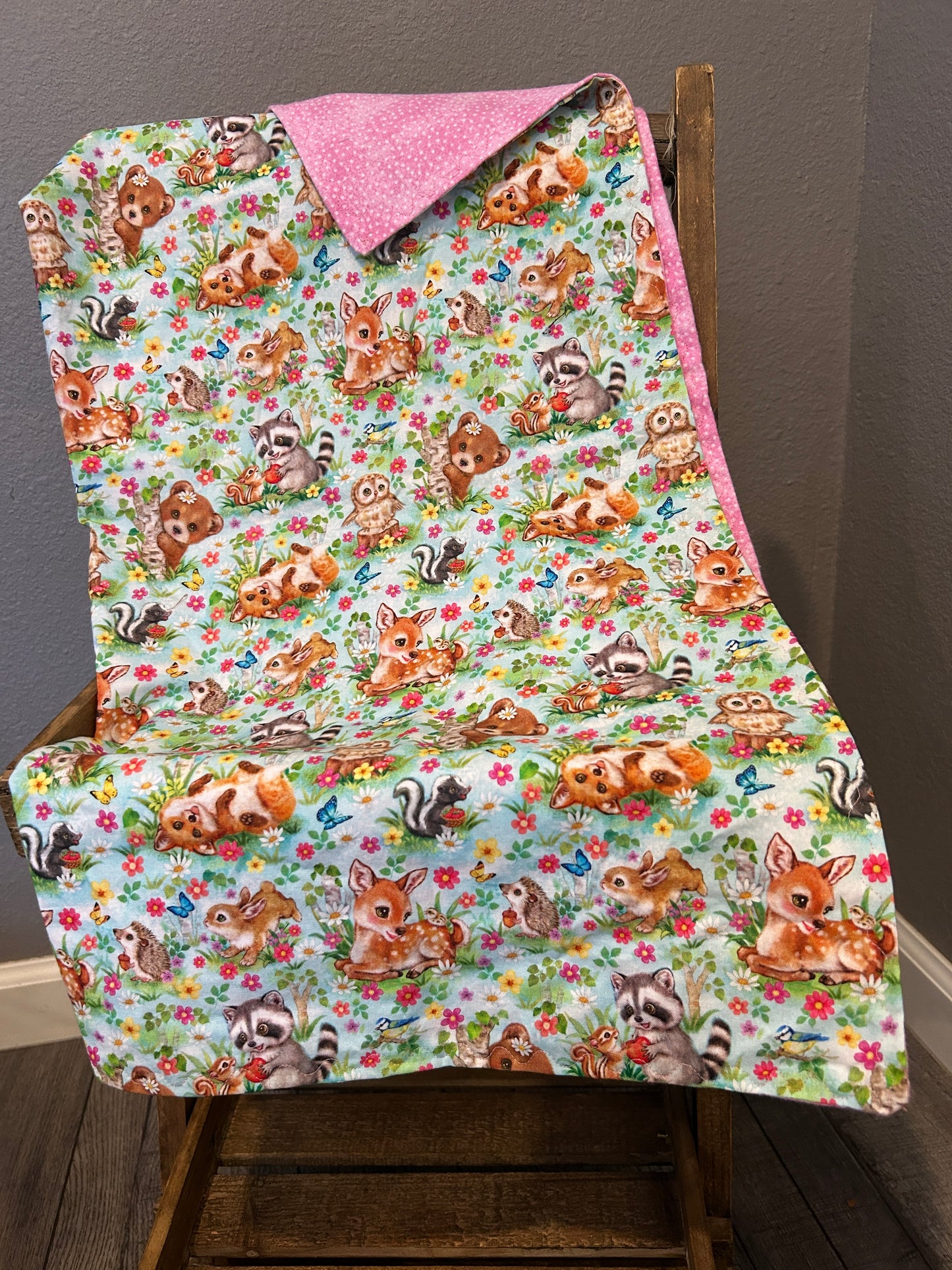 Animal Woodland Flannel Blanket