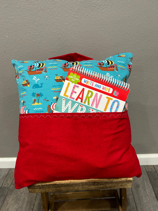 Monkey Pirate  Pocket Pillow Cover