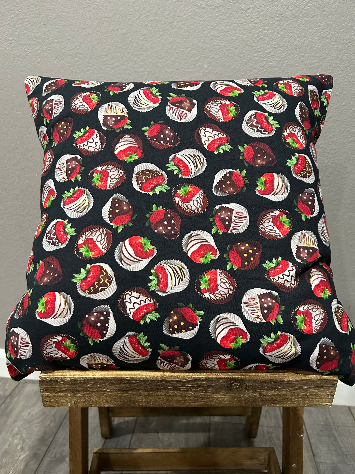 Chocolate Strawberries  Decor Pillow