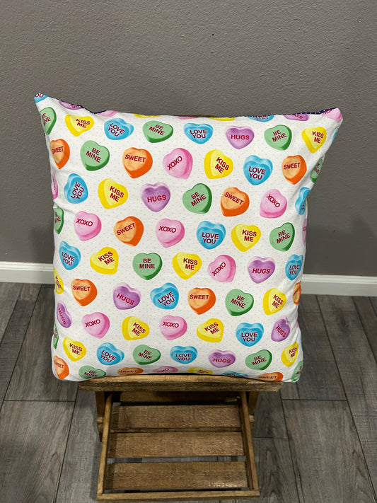 Valentines Candy Decor Pillow Cover