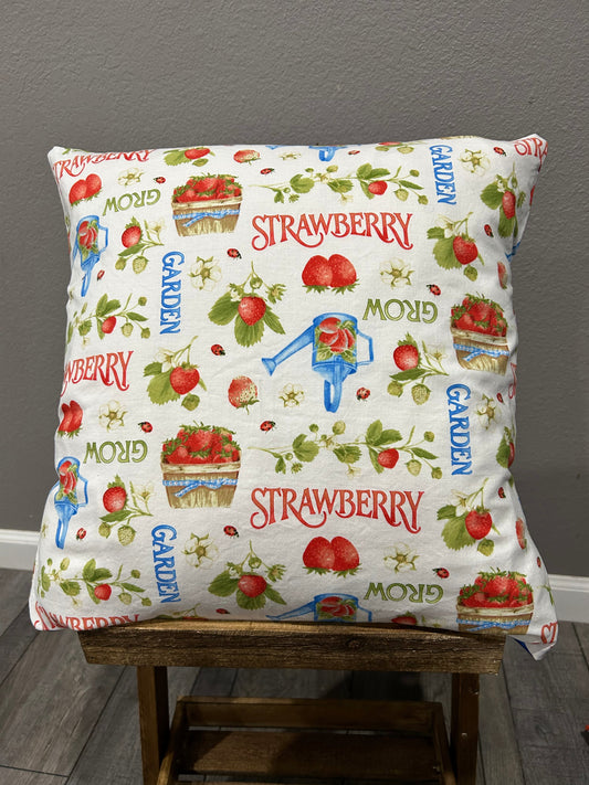 Strawberry Garden   Decor Pillow Cover