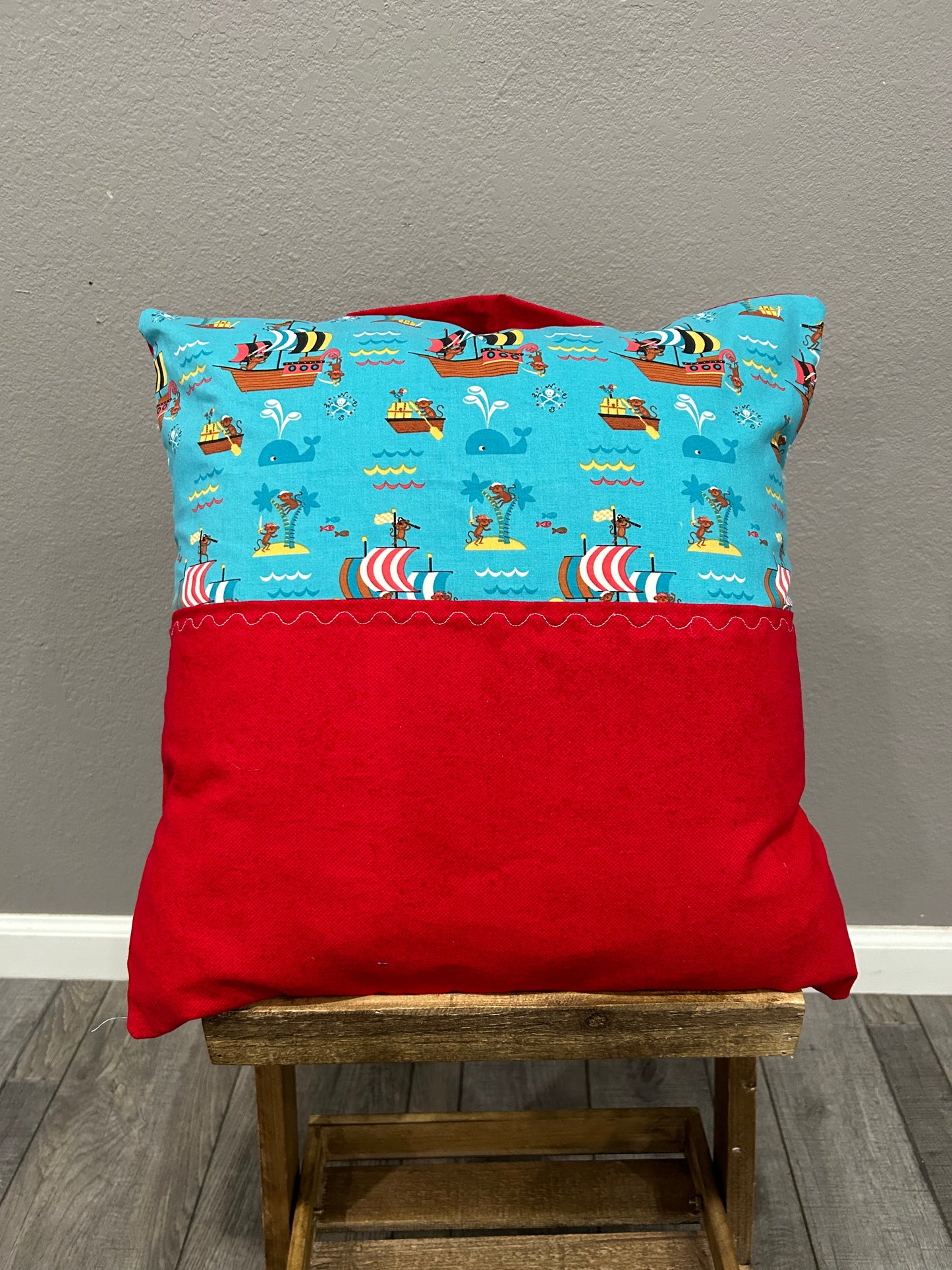 Monkey Pirate  Pocket Pillow Cover