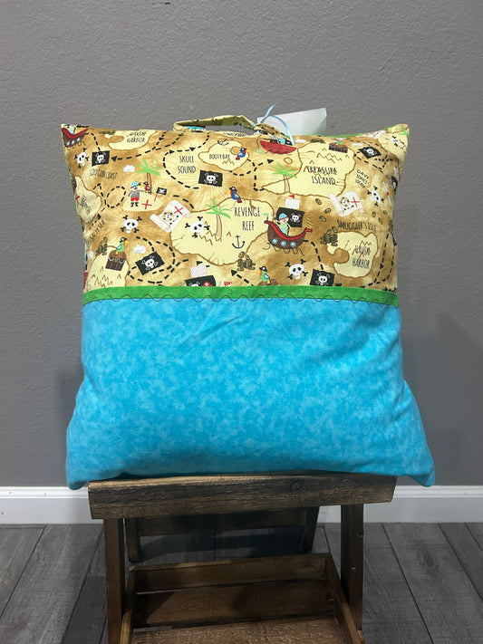 Pirates Map Pocket Pillow