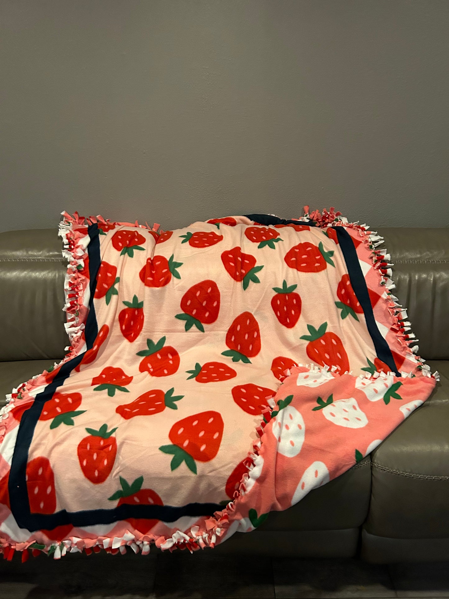 Strawberry Double Fleece Blanket