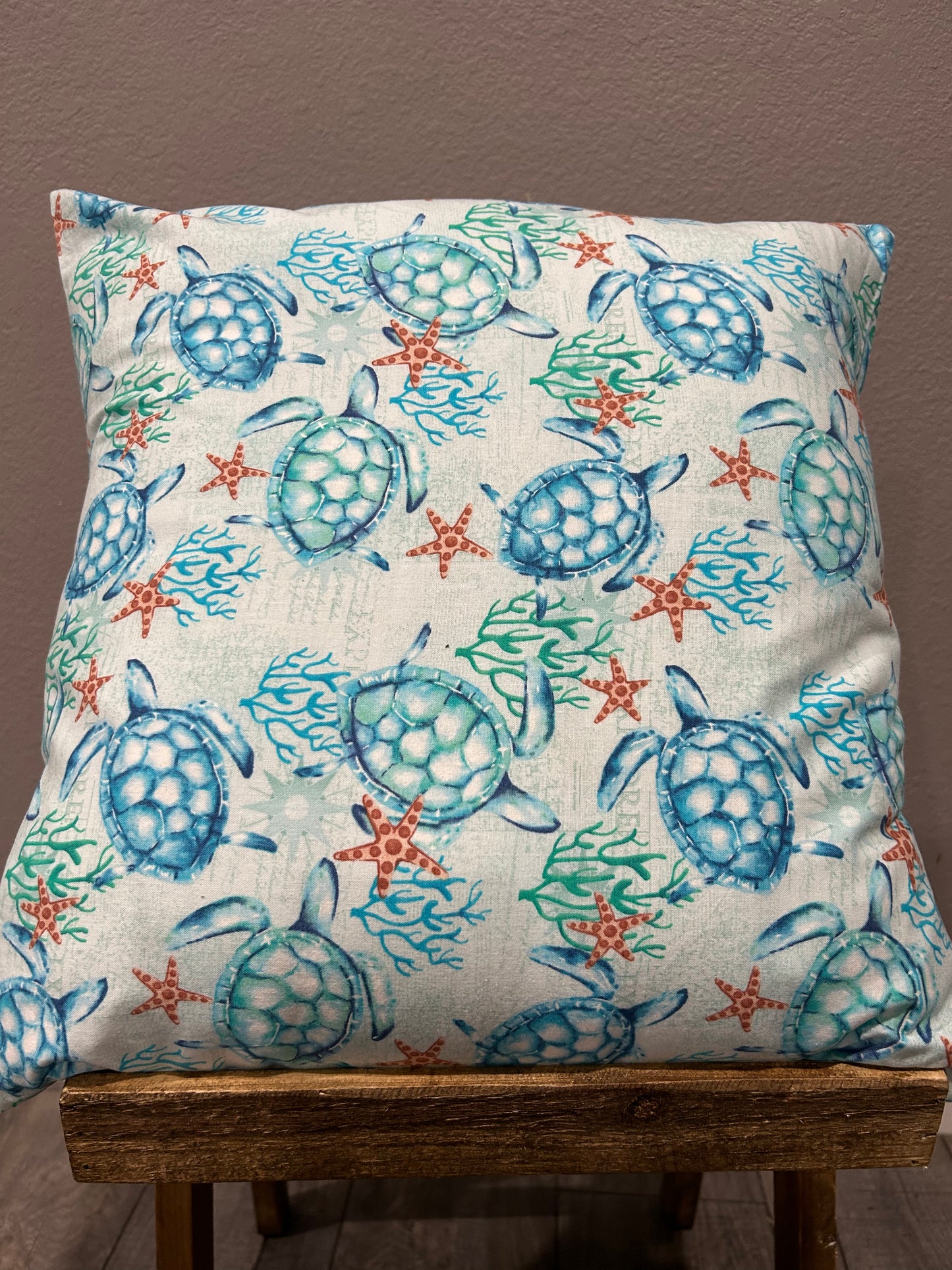 Sea Turtle Decor Pillow