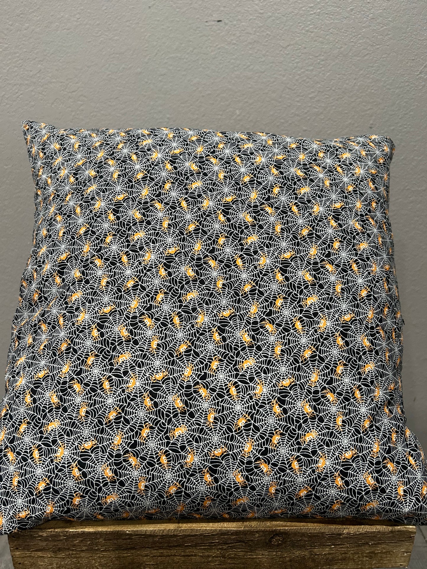 Black Spider Decor Pillow