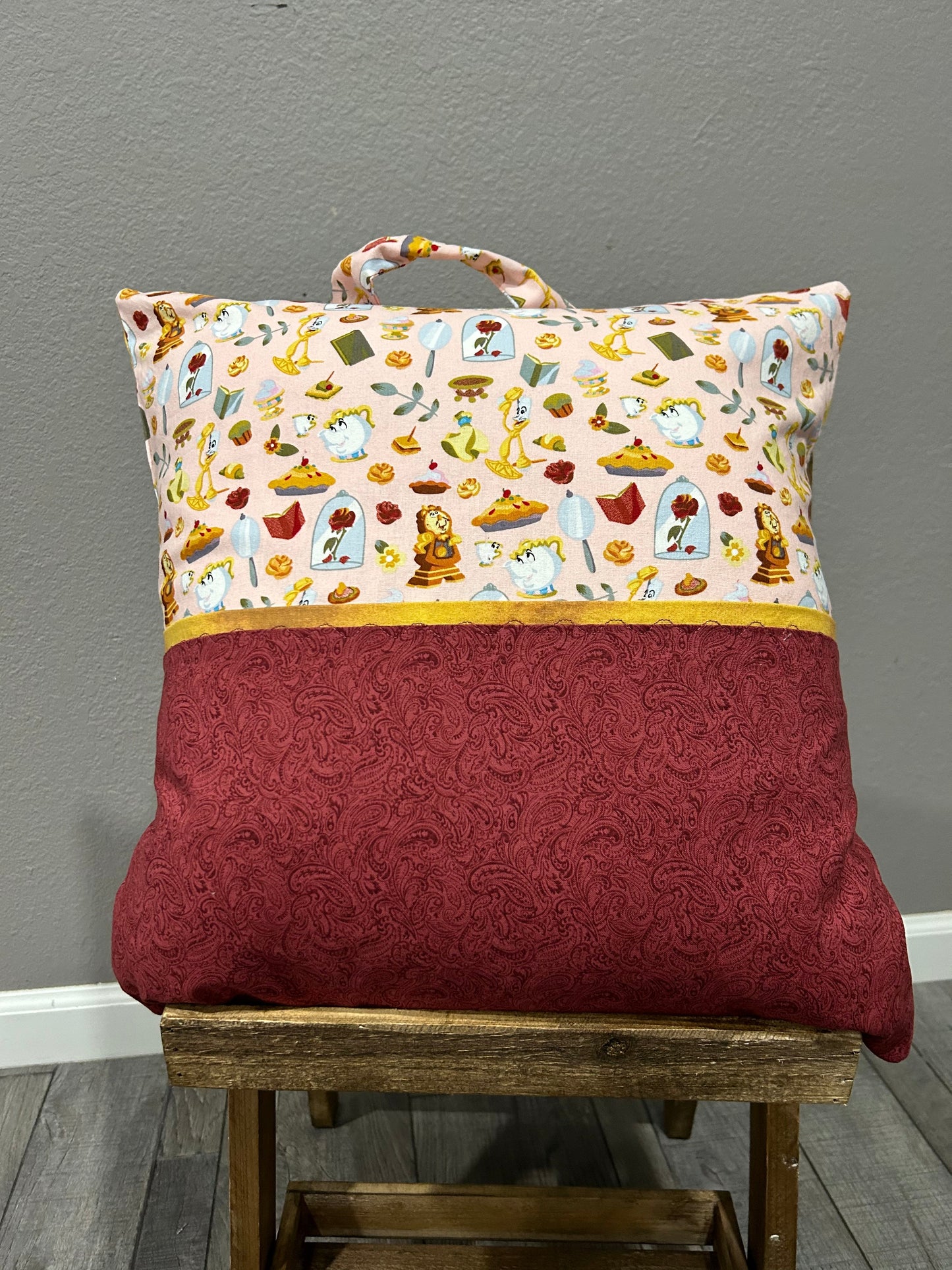 Beauty and the Beast Pocket Pillow Cover