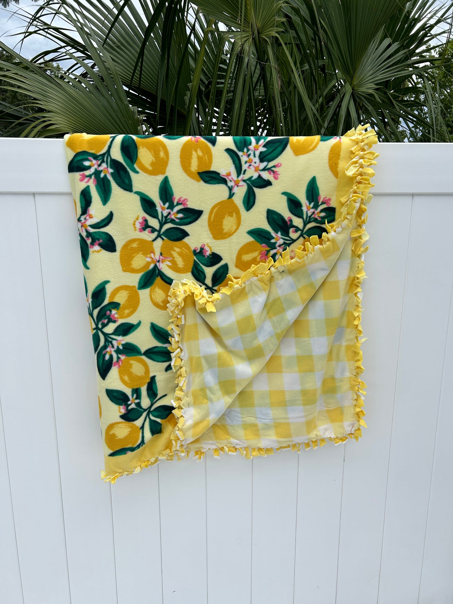 Lemon Double Sided Fleece Blanket