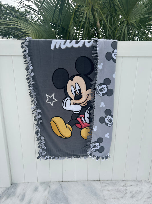 Gray Double Sided Fleece Blanket