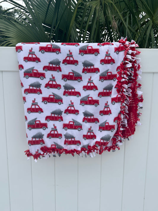 White Christmas Double Sided Fleece Blanket
