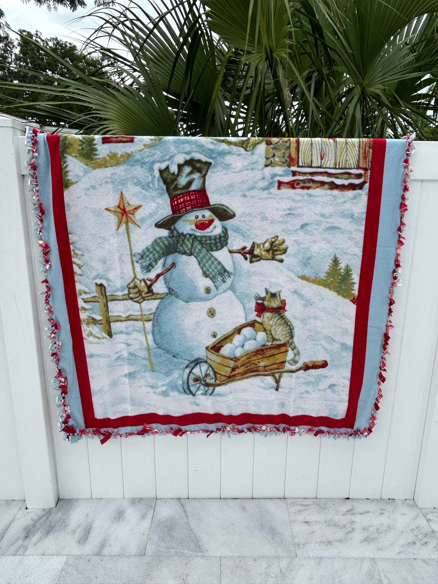 Snowman Double Sided Fleece Blanket