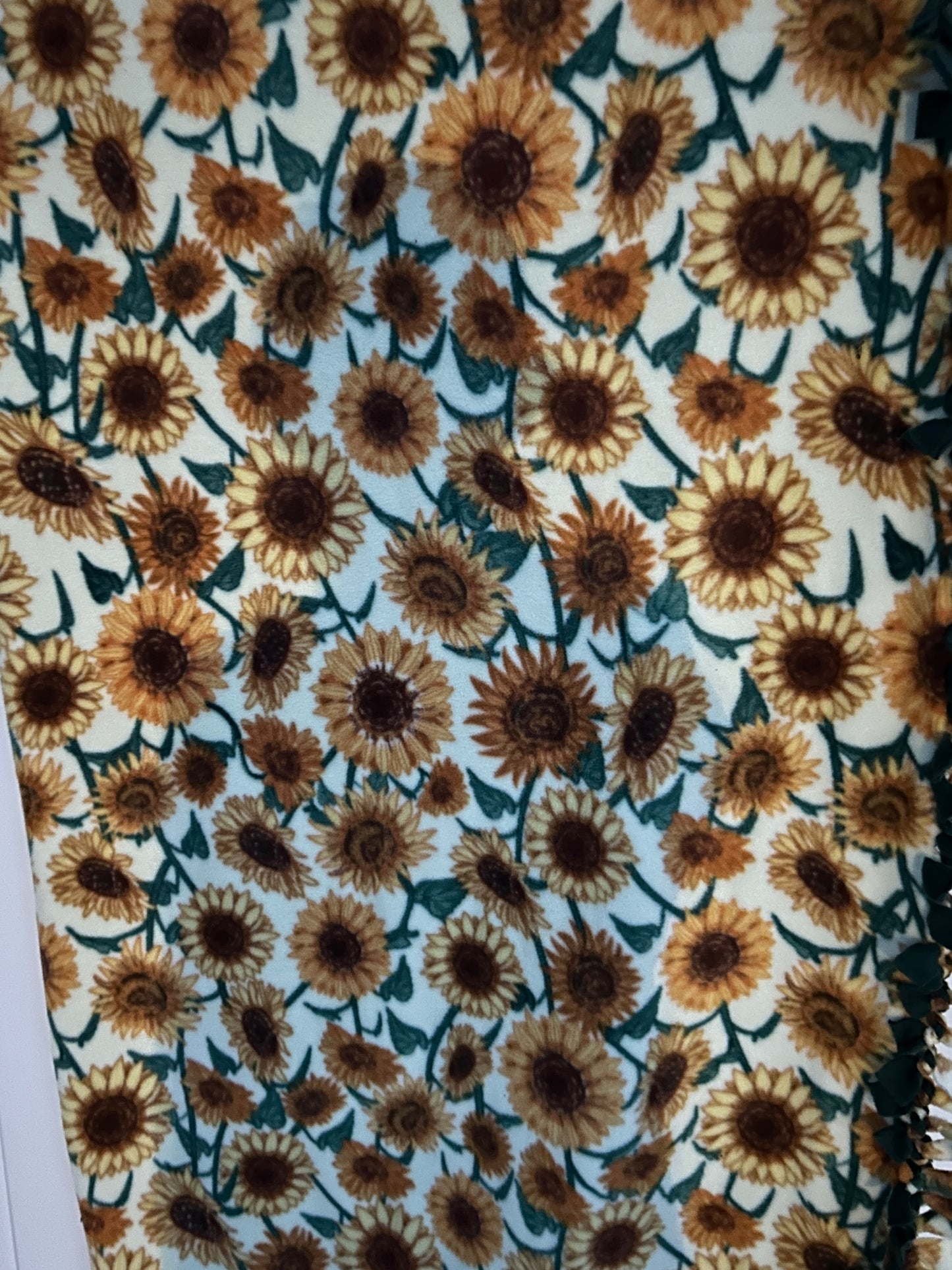 Light Sunflower Double Sided Fleece Blanket