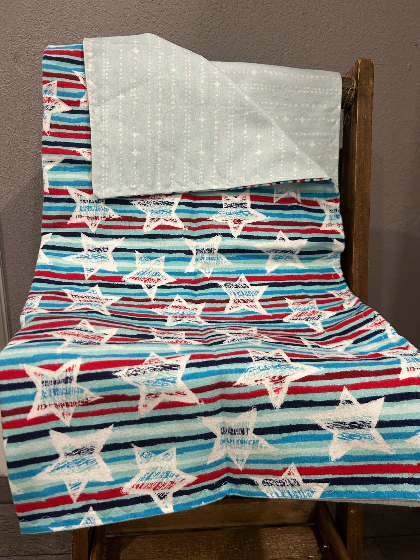 Star Flannel Blanket with Stuffed Animal
