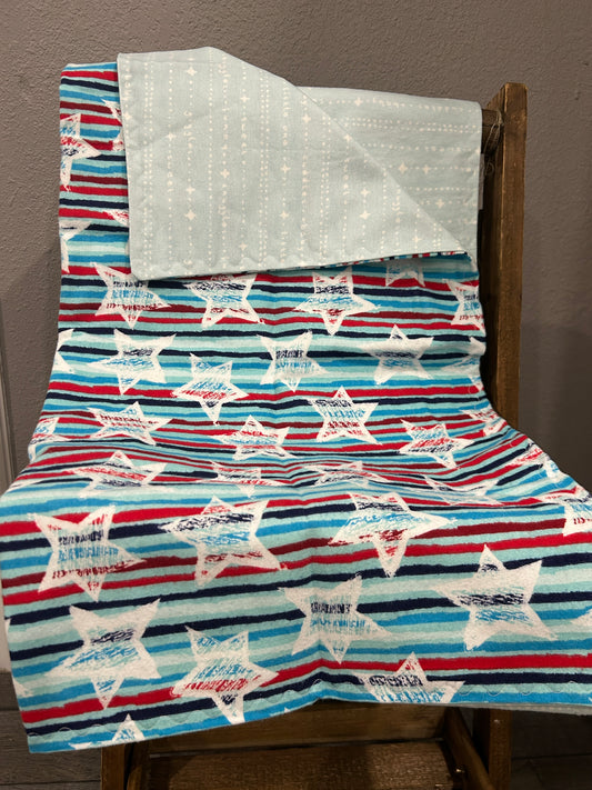 Star Flannel Blanket with Stuffed Animal