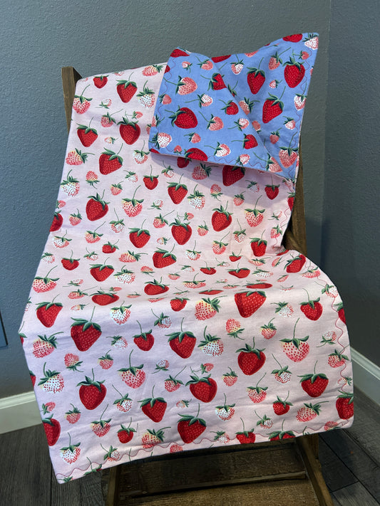Strawberry Flannel Blanket