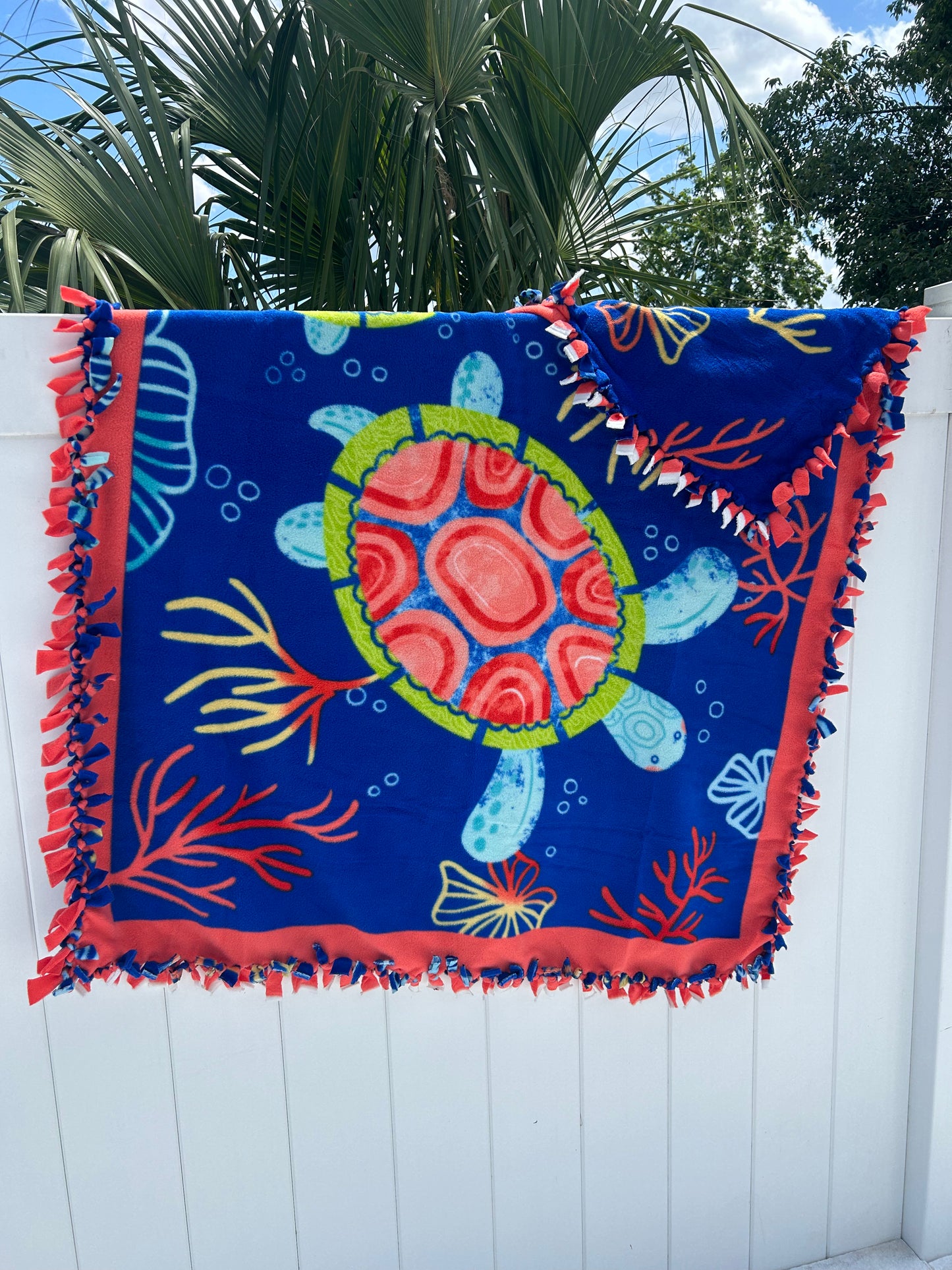 SeaTurtle Double Sided Fleece Blanket